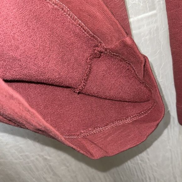 Free People S Babe I'm Yours Slim Fit Knit Cotton Flares Dried Currant Wine - Picture 10 of 13